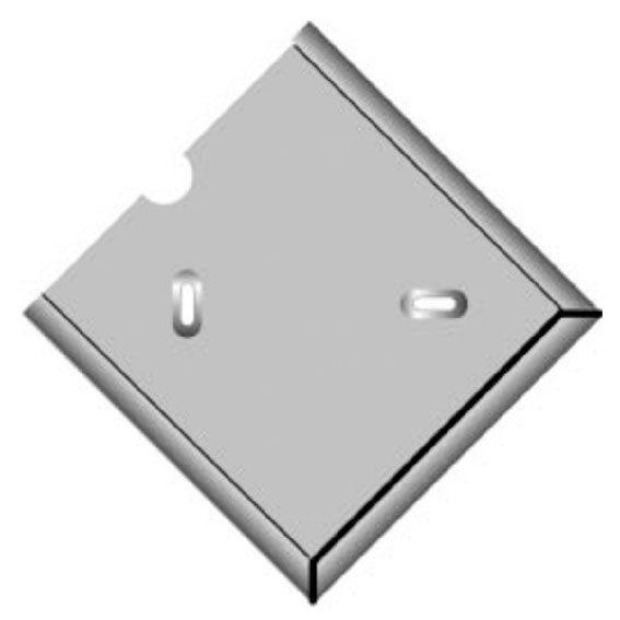Rhiwa Quality plaathouder - 300 x 300 mm - aluminium
