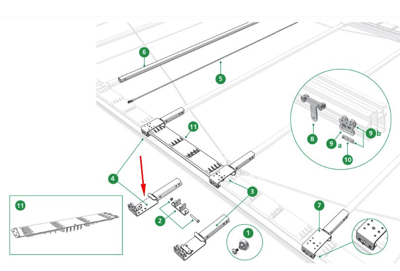 Edscha roller carriage - for Edscha CS Lite Plus and Lite Volumen