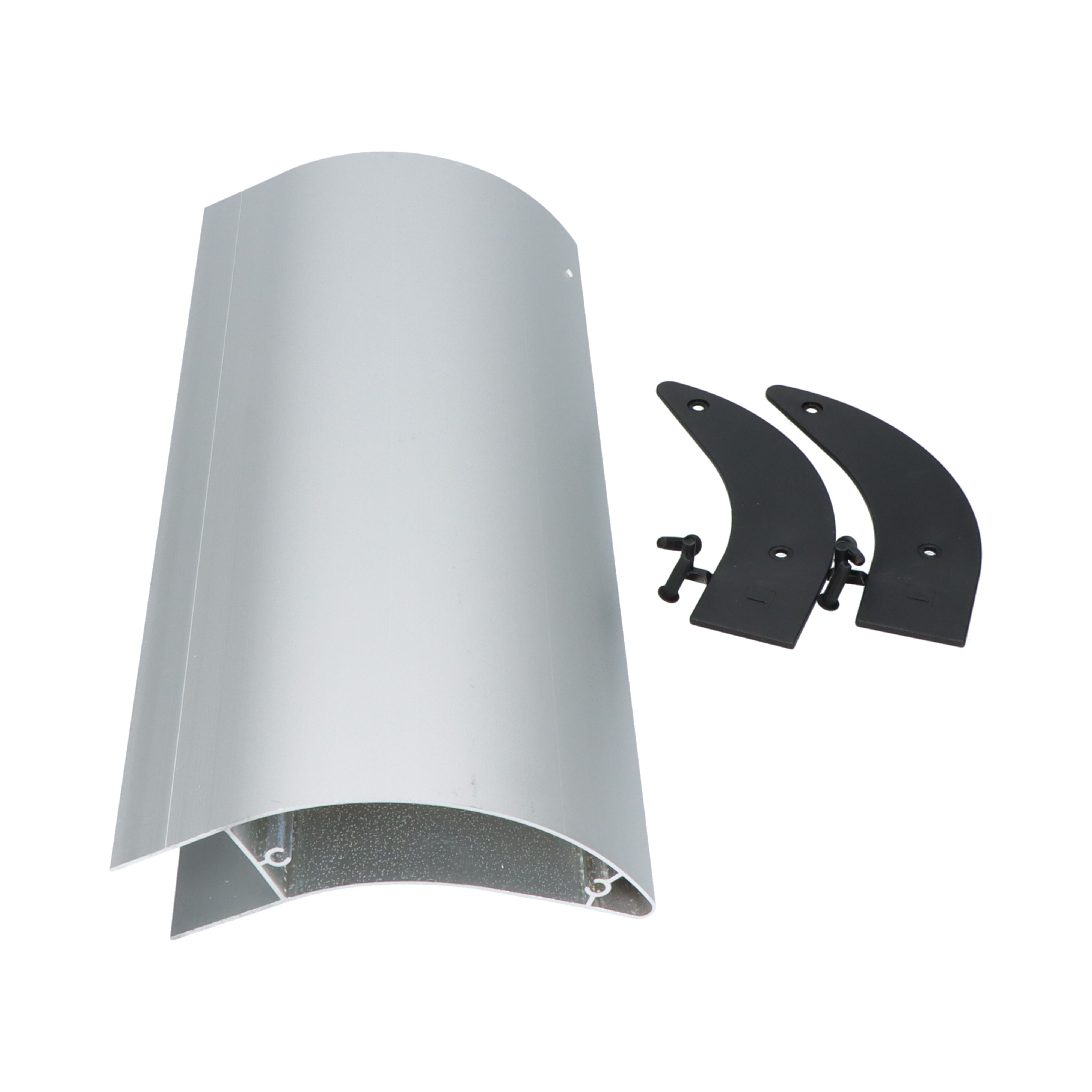 Takler hoekstuk 400 mm hoog - voor aluminium zijbeschermingsplank - aluminium