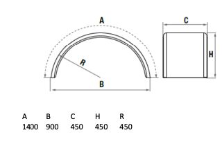 LAGO spatscherm Wheelmate - 450 x 900 mm (BxSpw)
