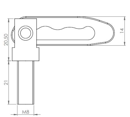 Rhiwa Quality tumbler lock - M8 x 21 mm - zinc-plated