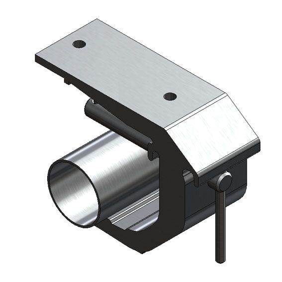 Pommier steunbeugel - voor vleeshaak buis Ø 60 mm - aluminium met RVS bout