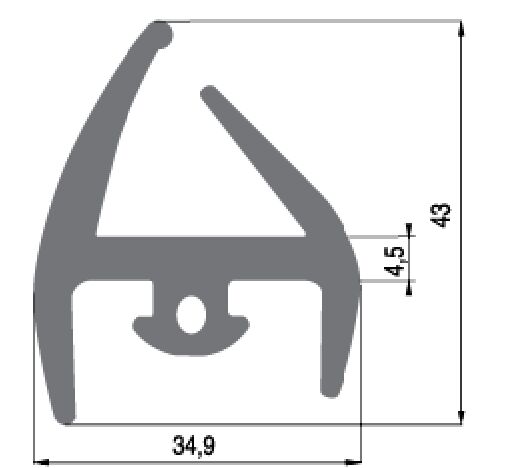 Rhiwa Quality profil d'étanchéité - 6 mètres - pour profil de porte 6317290