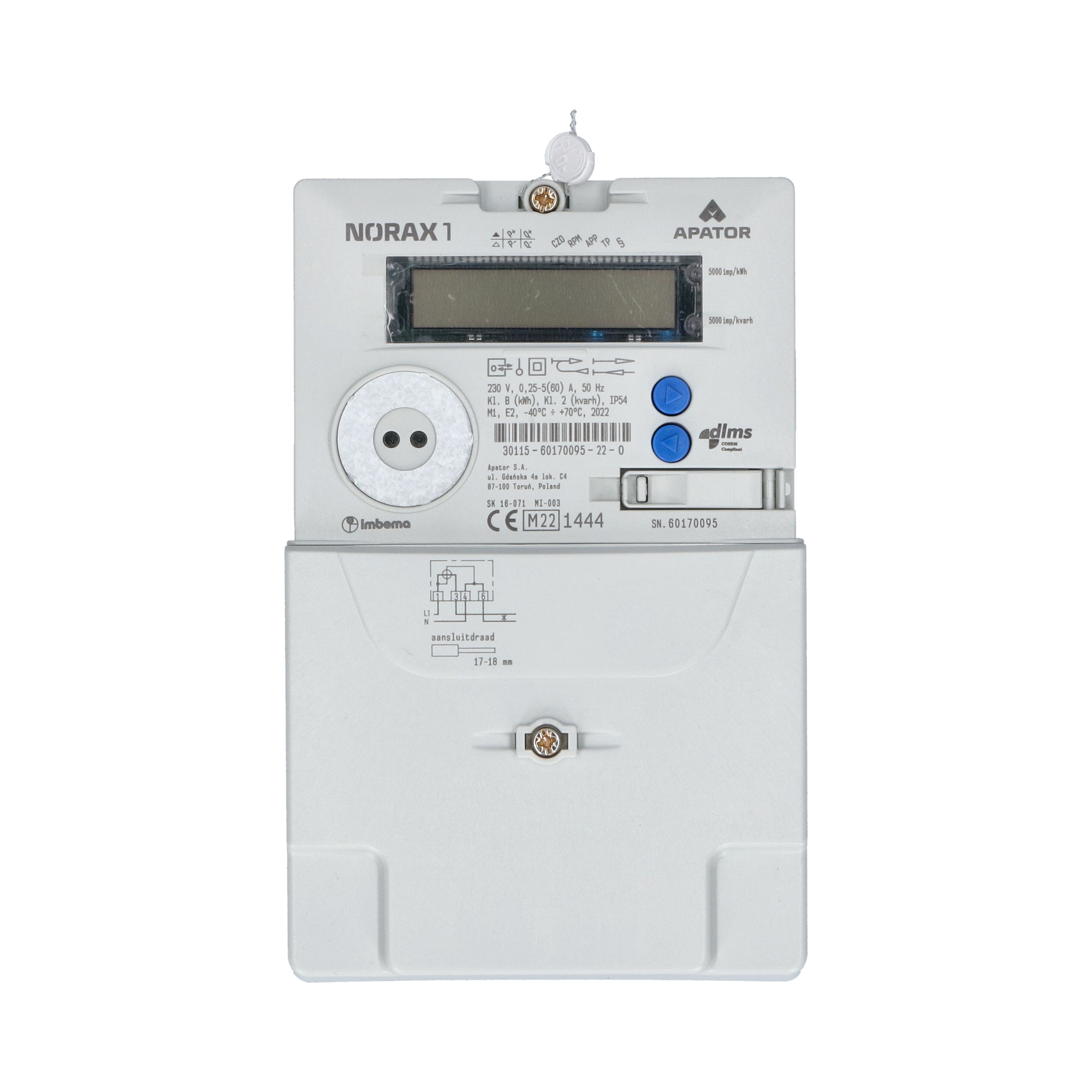 Apator kWh-meter Norax 1 230V 5-60A