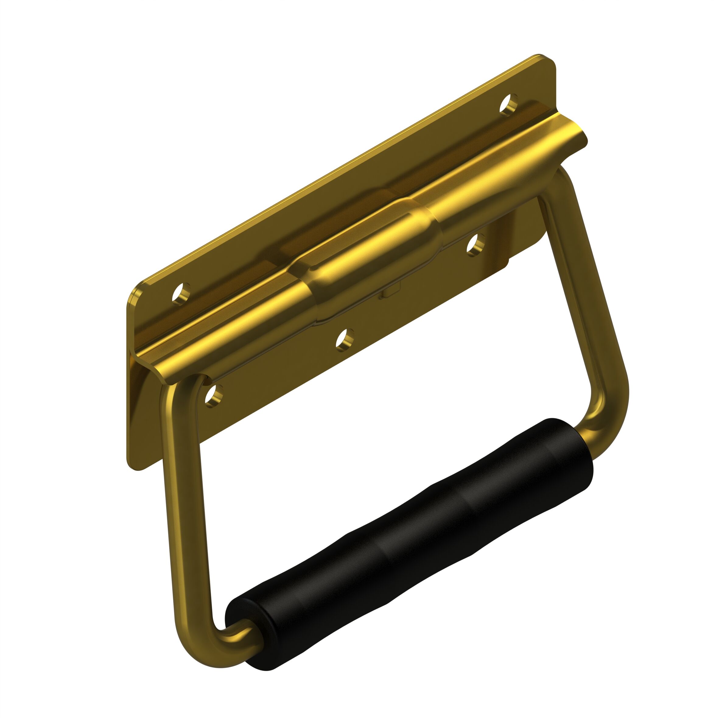 Pommier handle external - lenght 125 mm - foldable - zinc-plated with plastic grip