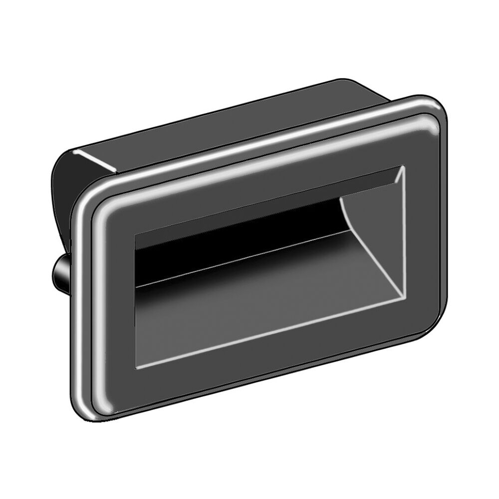 Pommier handgreep inbouw - lengte 136 mm - zwart kunststof