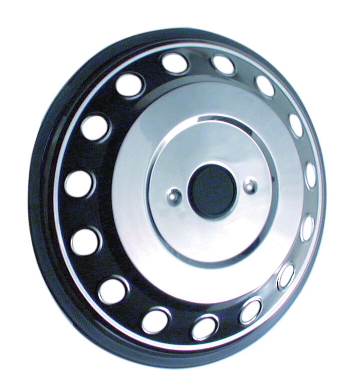 Rhiwa Quality wieldop voorwiel Rally 14 Inch - gepolijst RVS