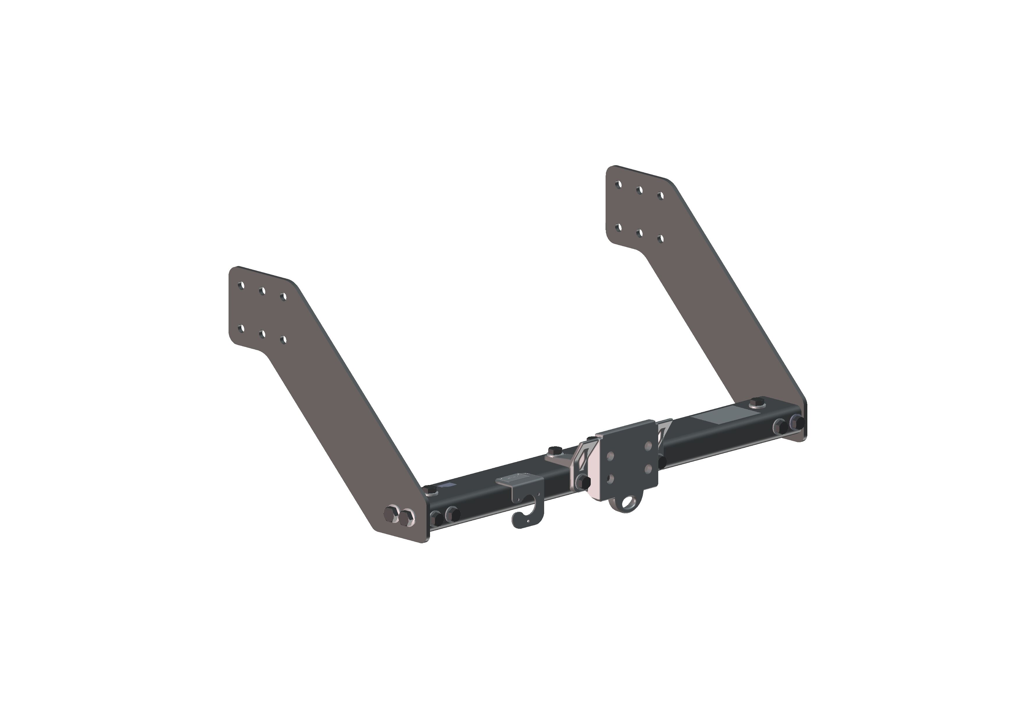 Pommier tow bar 770 mm - mounting pattern P0 - bracket kit M0