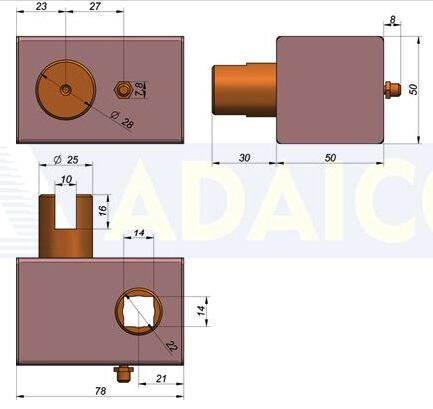 Rhiwa Quality tension box - left/right - bridge connection