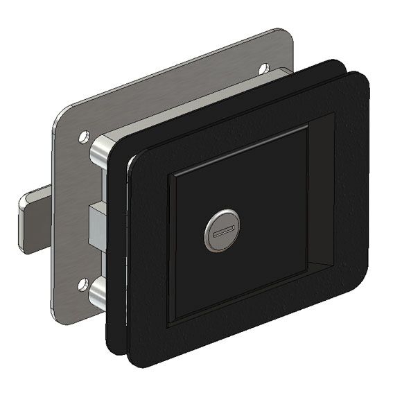 Pommier inbouwsluiting - 130 x 103 x 37,5 mm - afsluitbaar