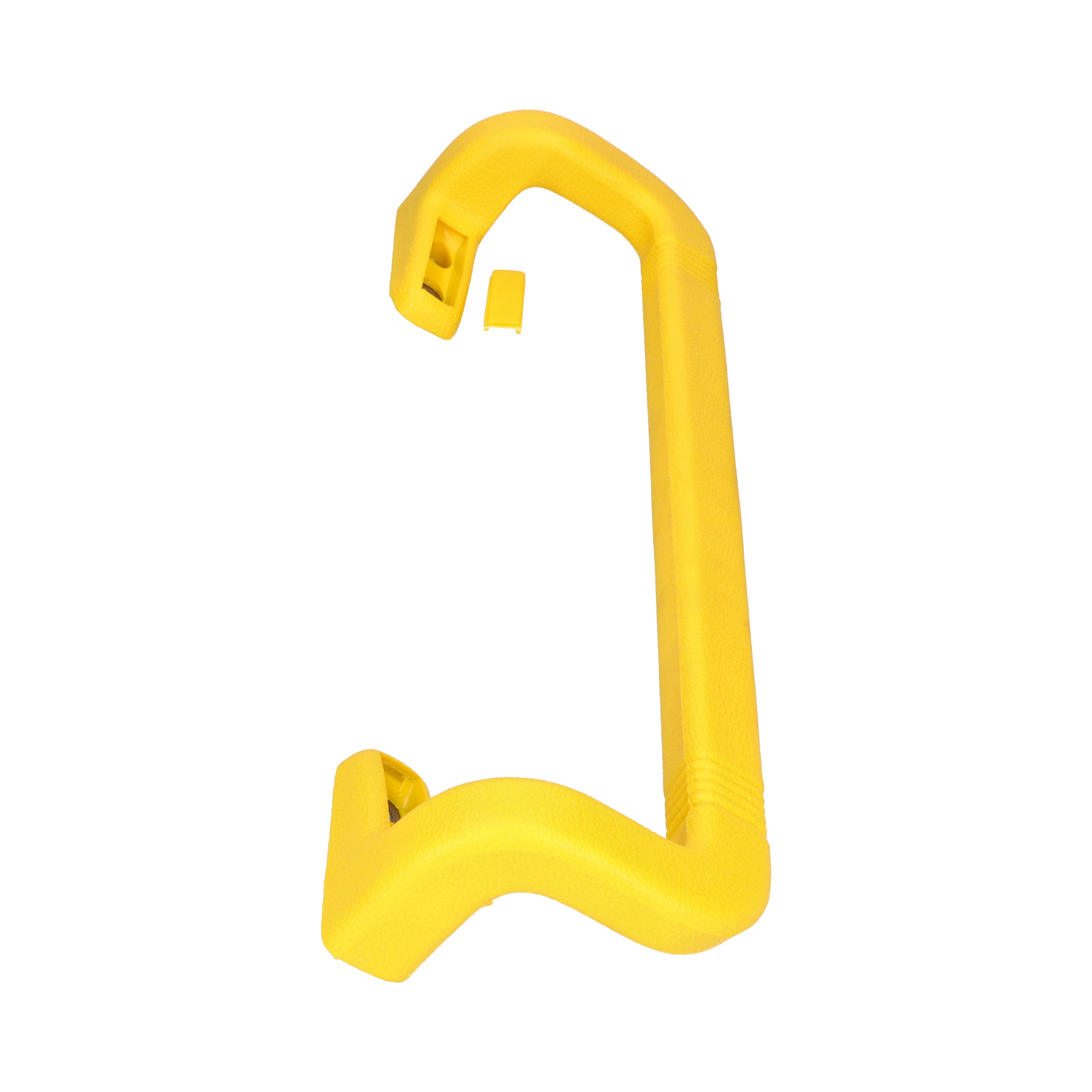 Rhiwa Quality poignée en saillie - longueur 470 mm - aluminium avec plastique jaune
