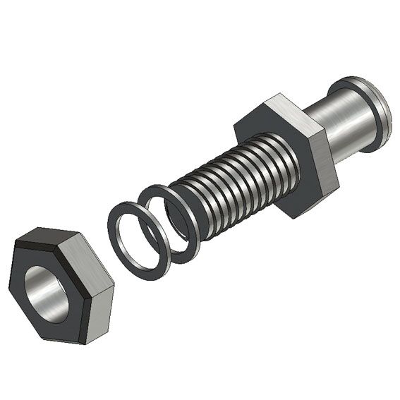 Pommier latch bolt - for car door lock 1220350 / 1220351 - zinc-plated