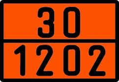 Rhiwa Quality ADR sign - code 30/1202 (diesel)