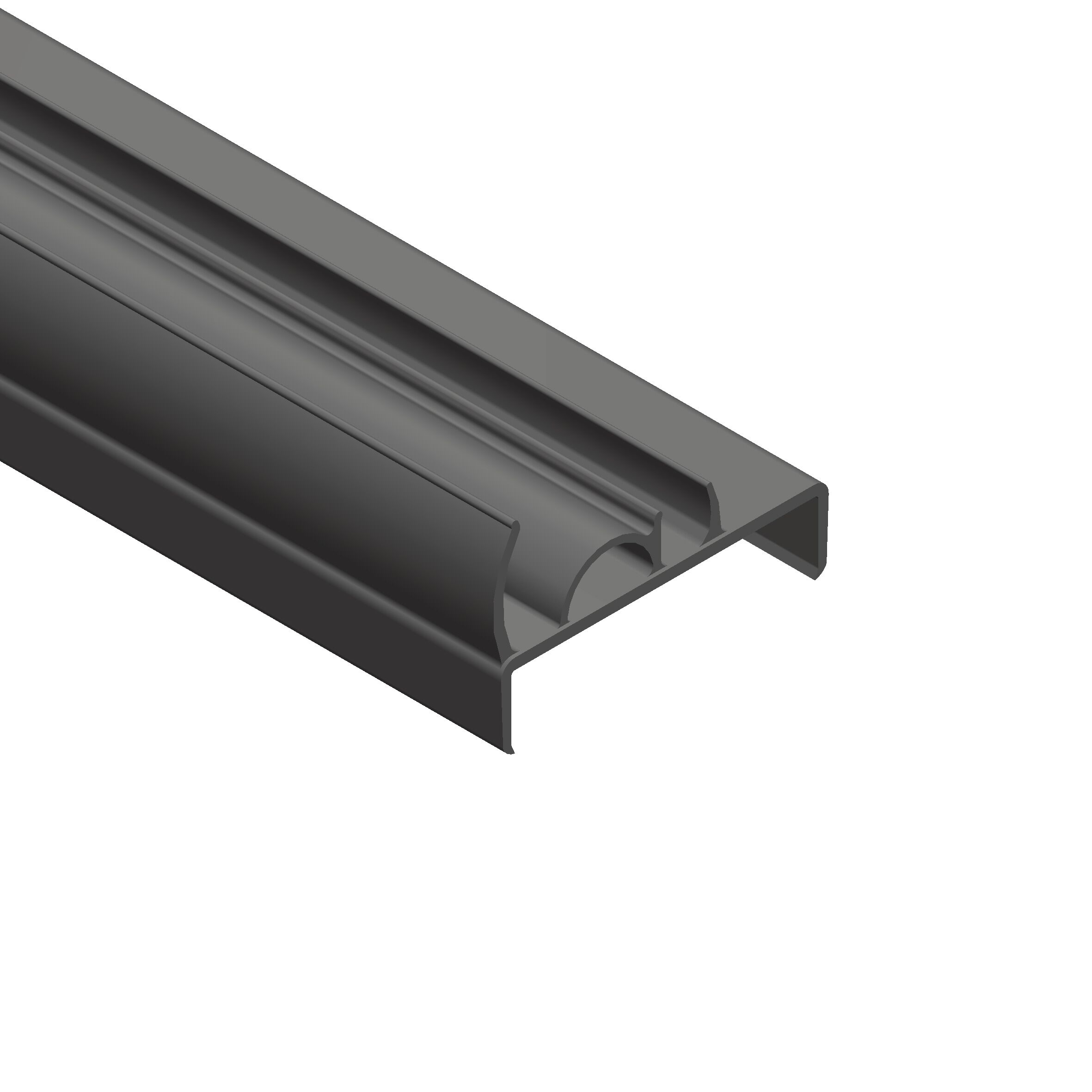Pommier container door profile 85 mm - grey/creme - 5 meter