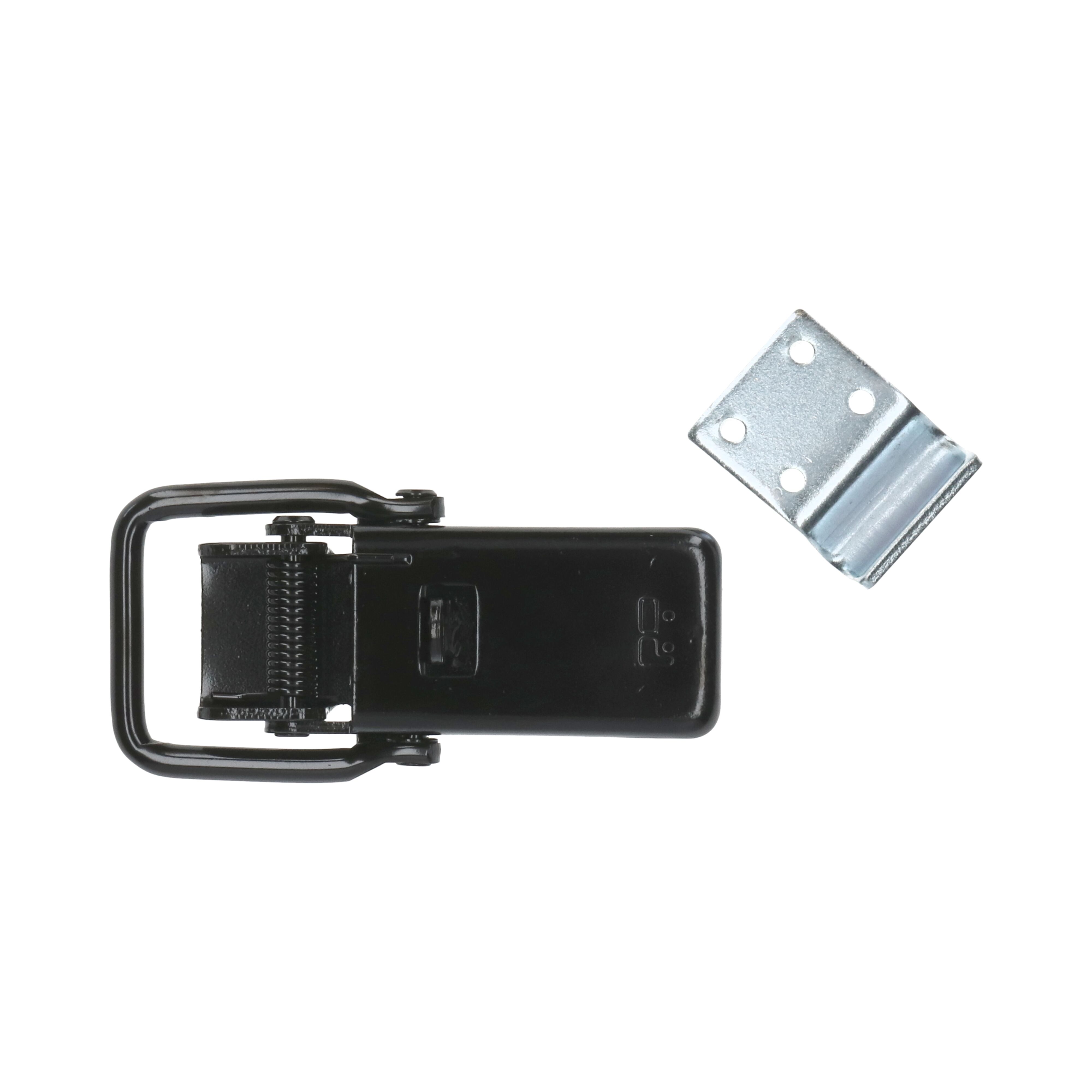 Pommier toggle latch - 105 x 50 mm - with hook and eyelet  - black coated steel