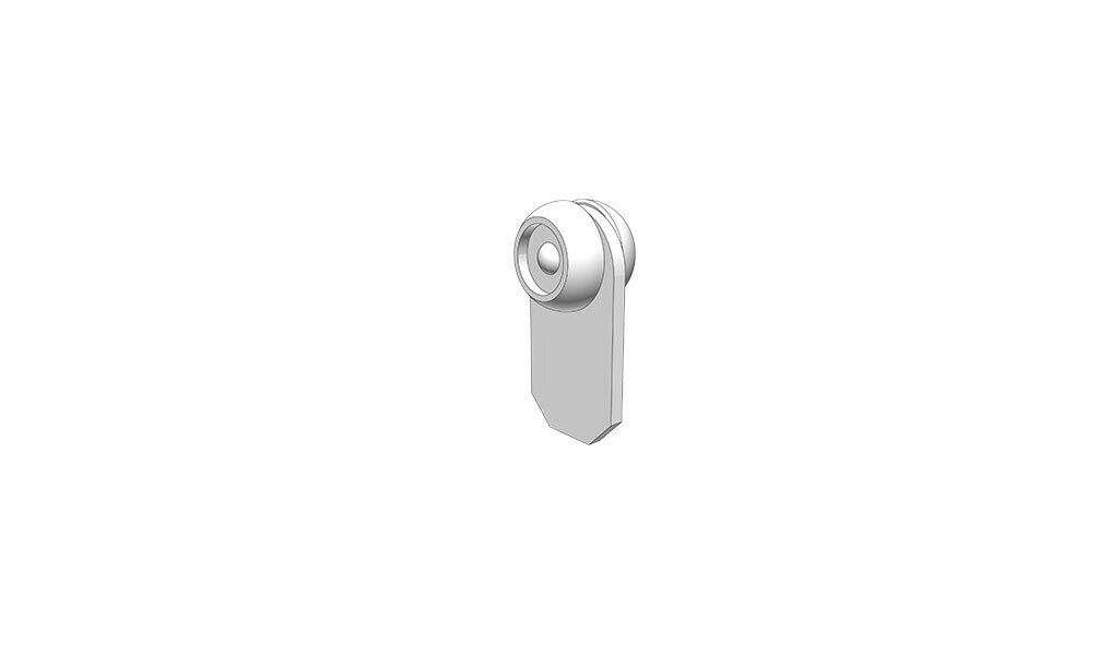 Edscha rouleau de guidage - avec plaque - pour Edscha CS Profi I+II / ECO I+II / Lite / Hybrid