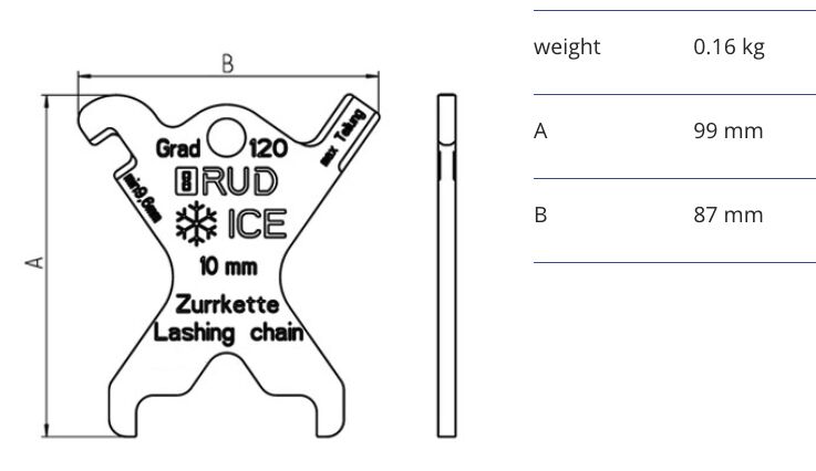 RUD ICE-Sjorketting testmeter IVSK-KPL-10