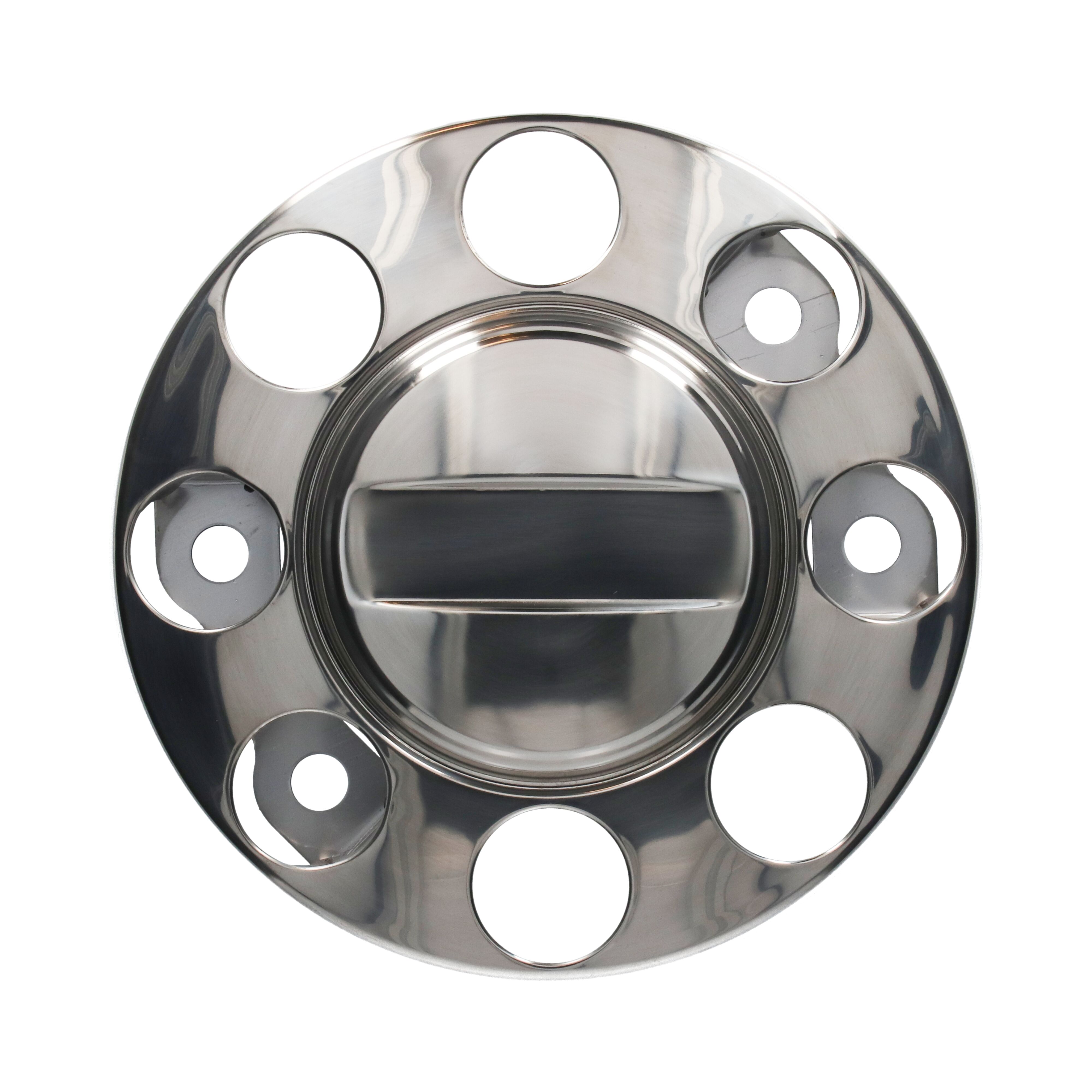 Rhiwa Quality wheel trim ring 8-hole - polished stainless steel