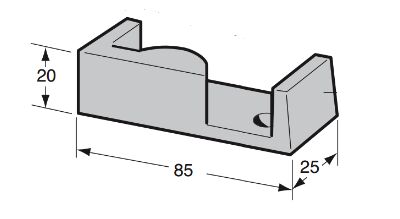 Pommier lower locking gear holder - for internal lock 1201353 - steel
