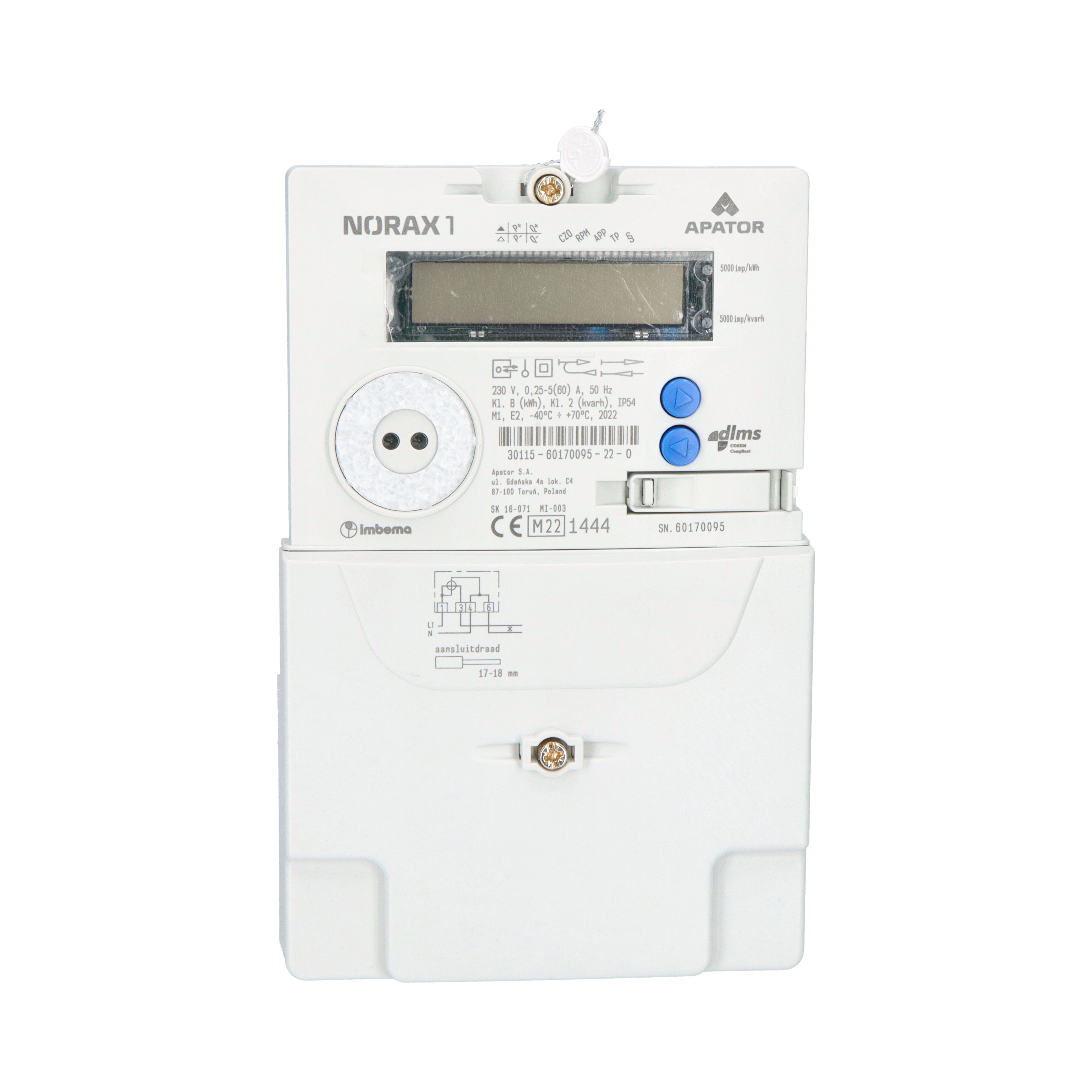 Apator kWh-meter Norax 1 230V 5-60A