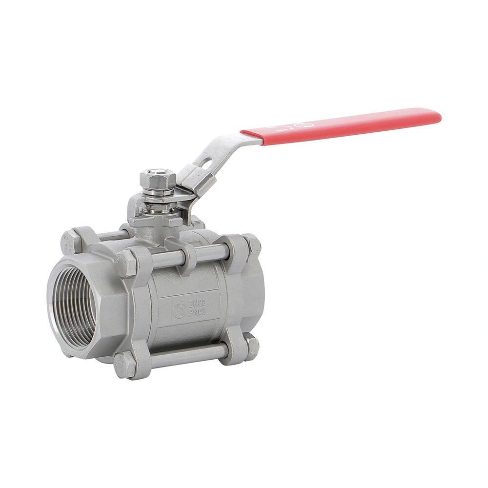 Sferaco ball valve stainless steel 744 3 piece body 1,1/2" npt bi/bi PN40