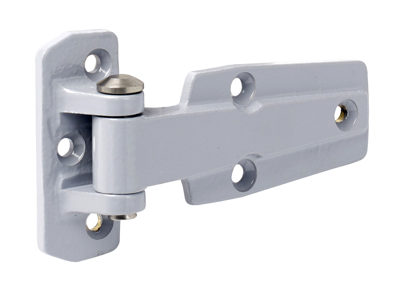 Pommier charnière de porte latérale décalée 89 mm - hache et inox - aluminium gris époxy