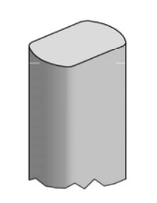PWP axe de charnière ovale 3970 mm - pour porte Classic
