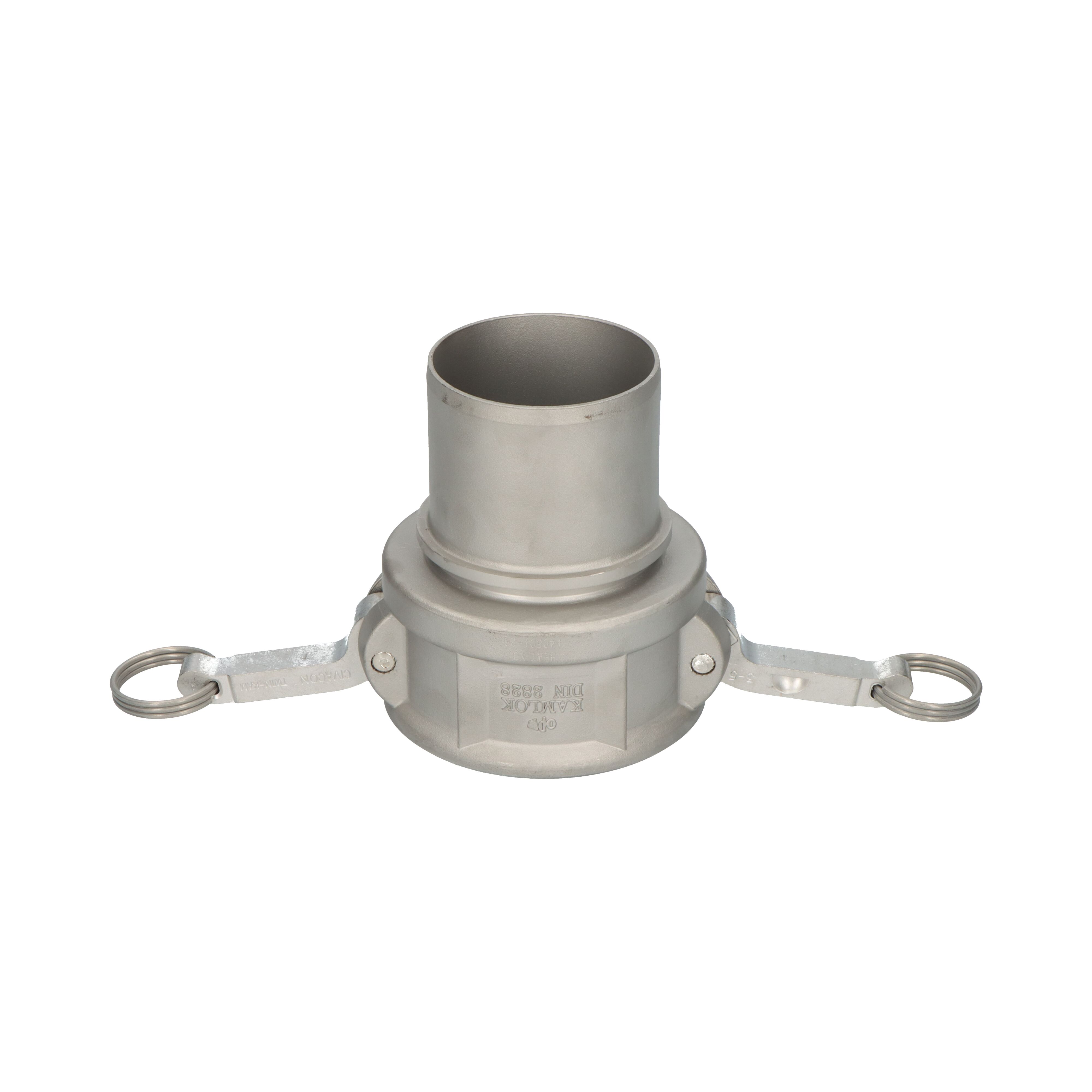 OPW coupler Kamlok coupler C 3" smooth hose shank with safety collar SS