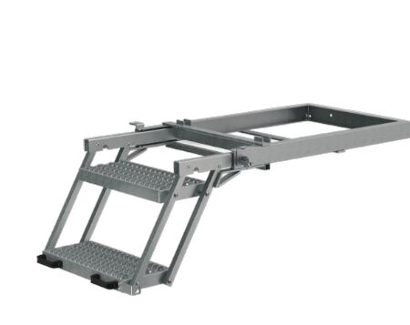 Takler marchepied escamotable - 2 marches - 1092 x 630 mm (LxL) - galvanisé à chaud