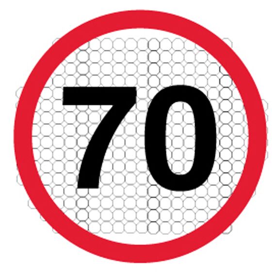 Rhiwa Quality maximum speed sticker - 70 km - Italy