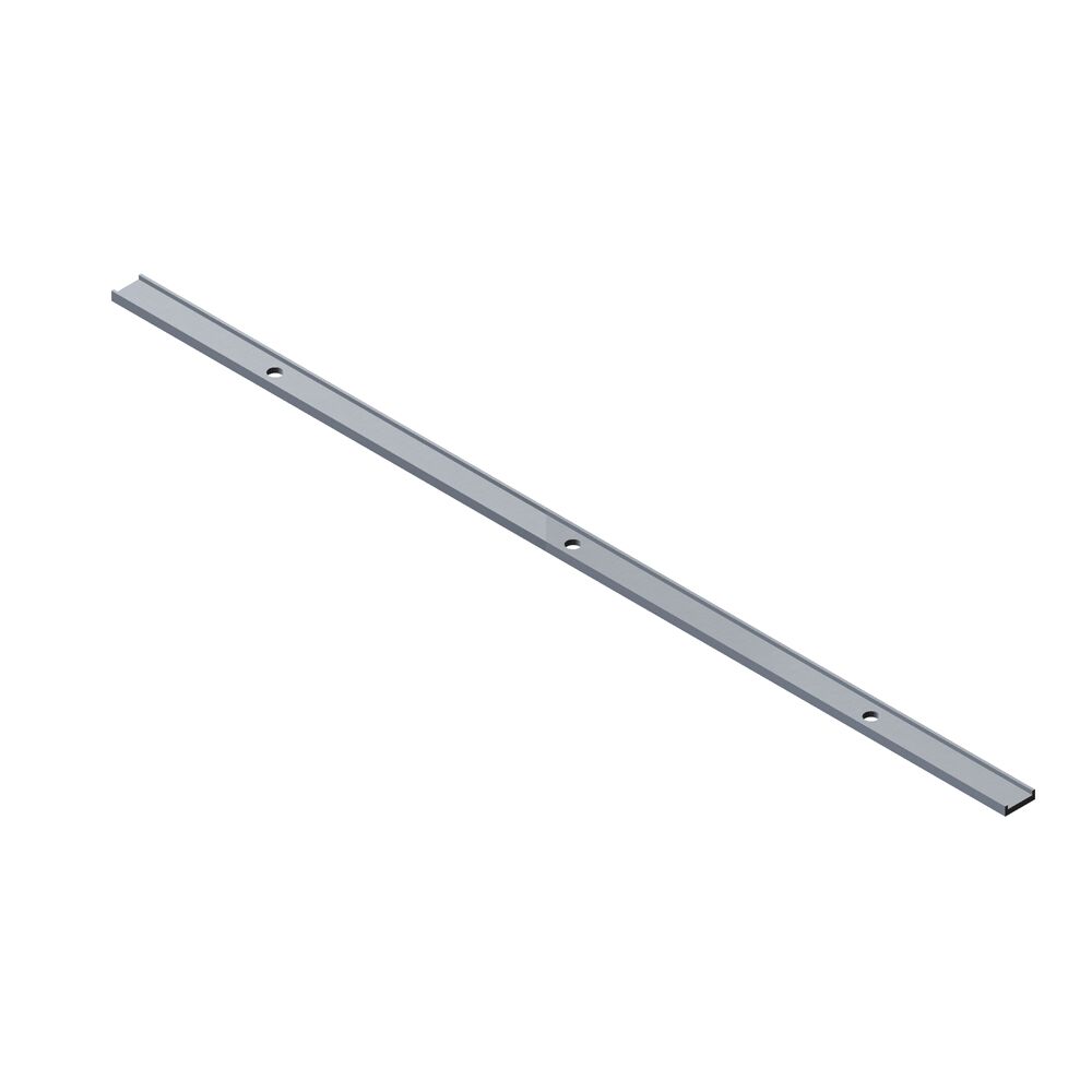 Pommier vastzetstrip 12 x 3800 mm - voor rubberdeurprofiel - aluminium