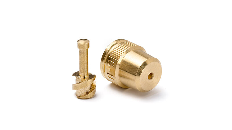 GLORIA holle kegel nozzle - Ø 2 mm - sproeihoek 80° - met wervel - messing