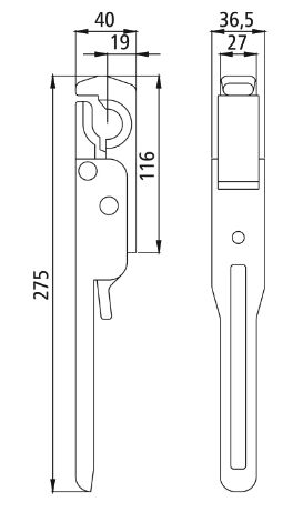 Rhiwa Quality kipper sluiting - verzinkt