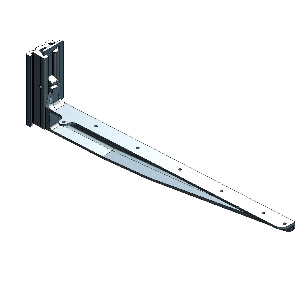 Pommier shelf support - with blocking - 500 mm long