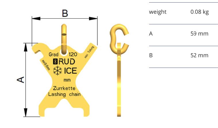 RUD ICE-Identification tag IVSK-CURT-K-KZA-6 - for lashing chain
