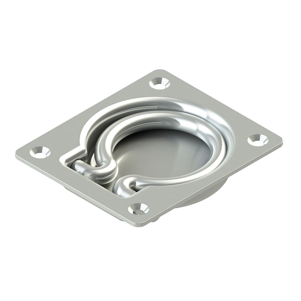 Rhiwa Quality anneau de trappe 90 x 76 mm - galvanisé