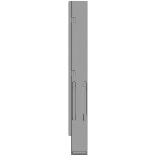 Kinnegrip support arrière K20 - 1000 mm - gauche - aluminium anodisé