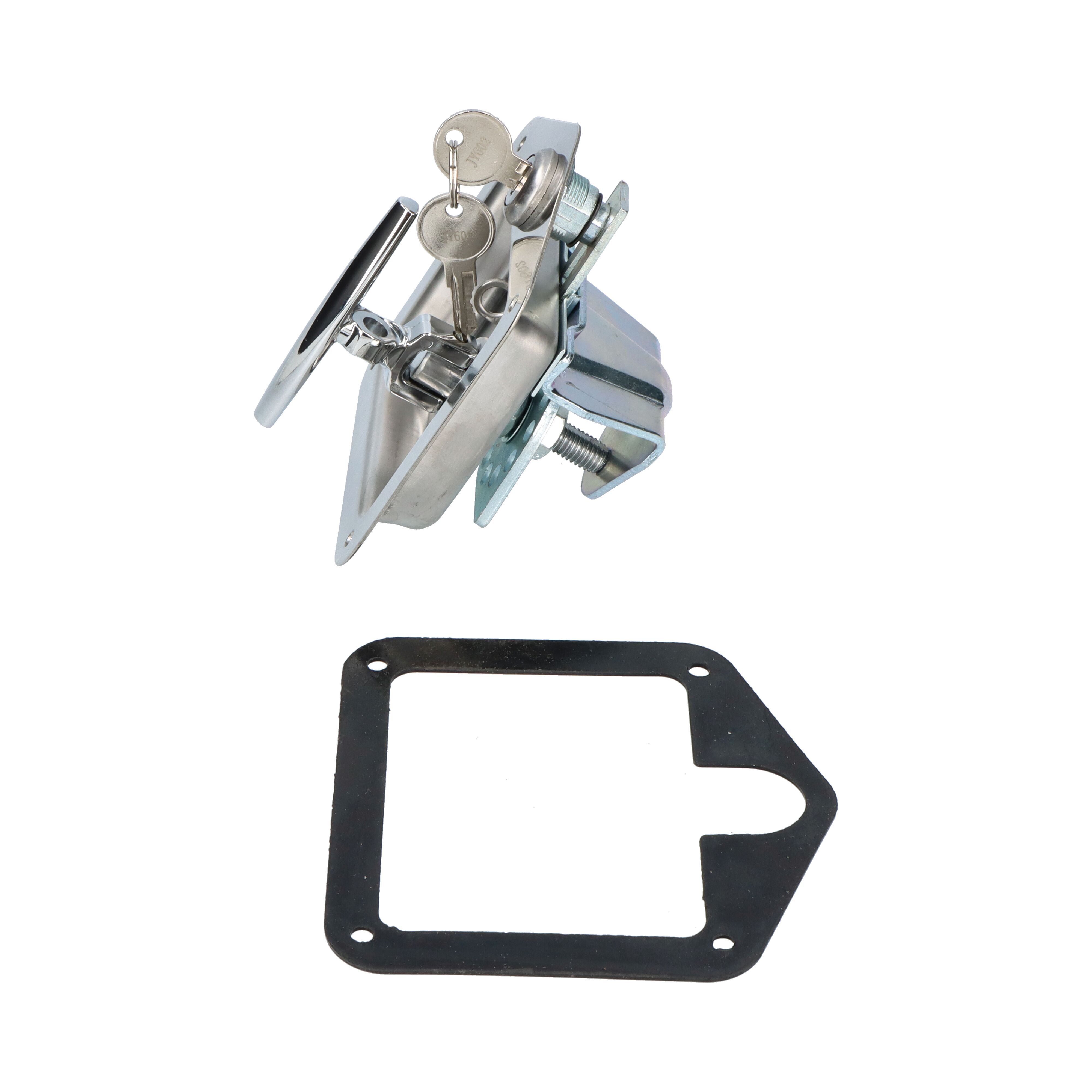 Pommier drop-T slot - 3-weg - verstelbaar 35-53 mm - gelijke sleutels - RVS