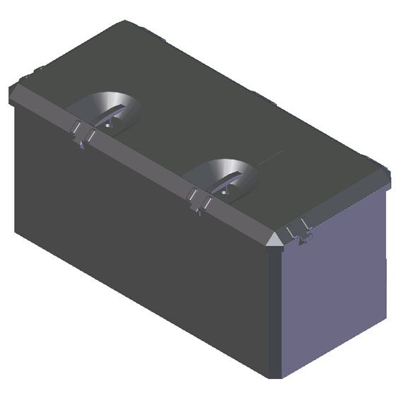 Rhiwa Quality toolbox Rimbox 105 - 1040 x 486 x 480 mm (WxHxD) - plastic