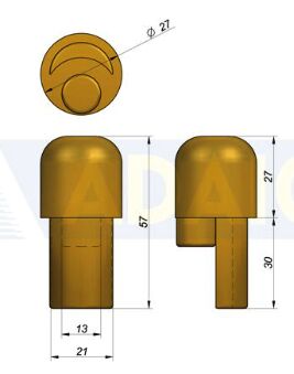 Rhiwa Quality top plug - for Ø 28 mm tension tube
