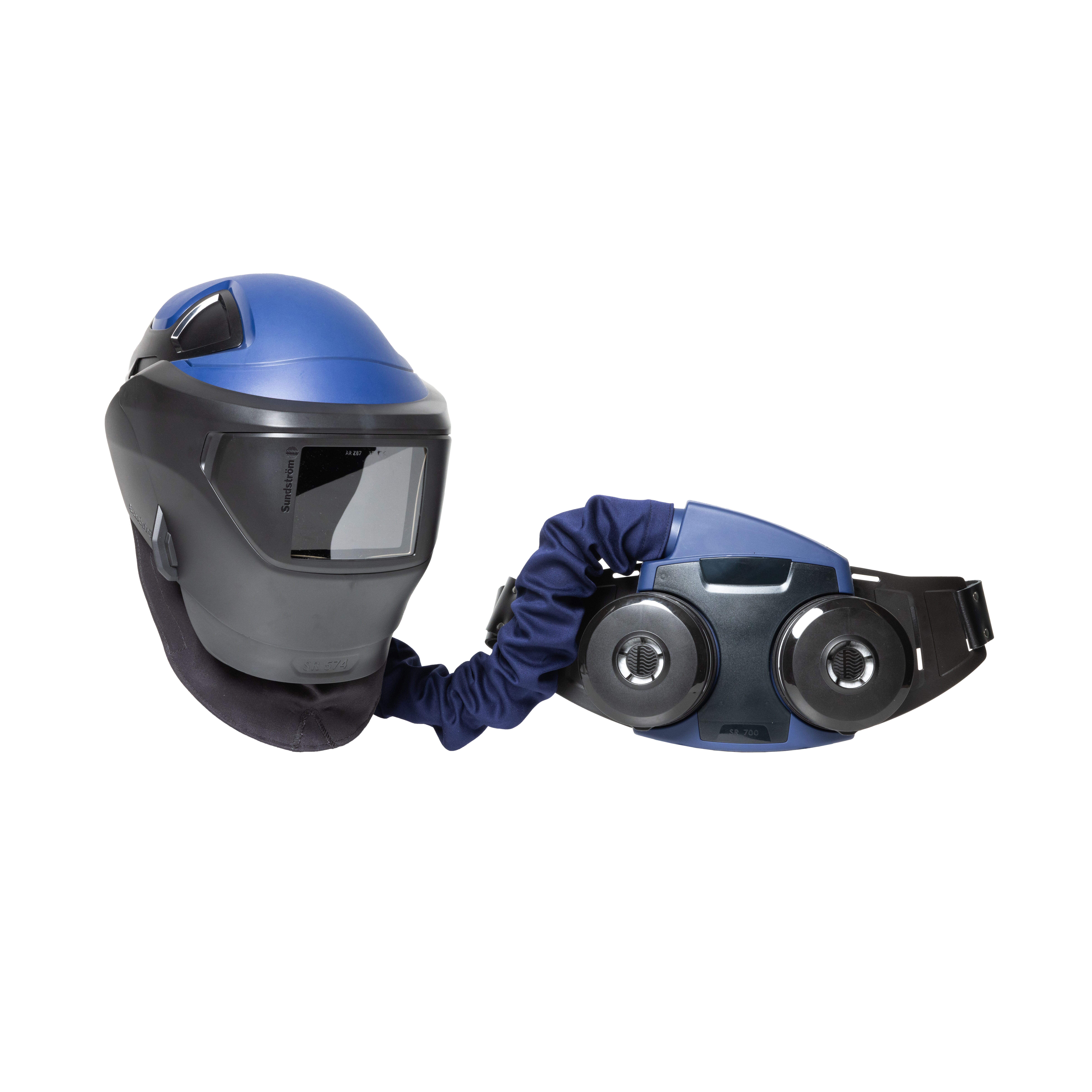 Sundström SR 700 ventilator unit + SR 570 gelaatsscherm + SR 574 lasscherm