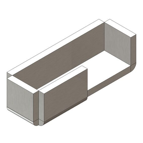 Pommier locking gear holder - left - for locking Ø 16 mm - weld-on
