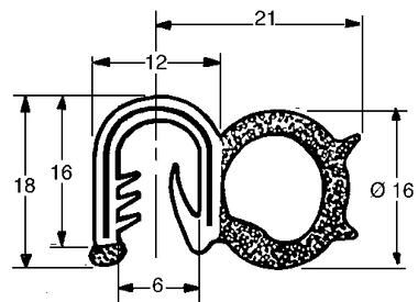 Pommier band clamp with ball - clamp range 6 mm - height 16 mm - roll 50 meter