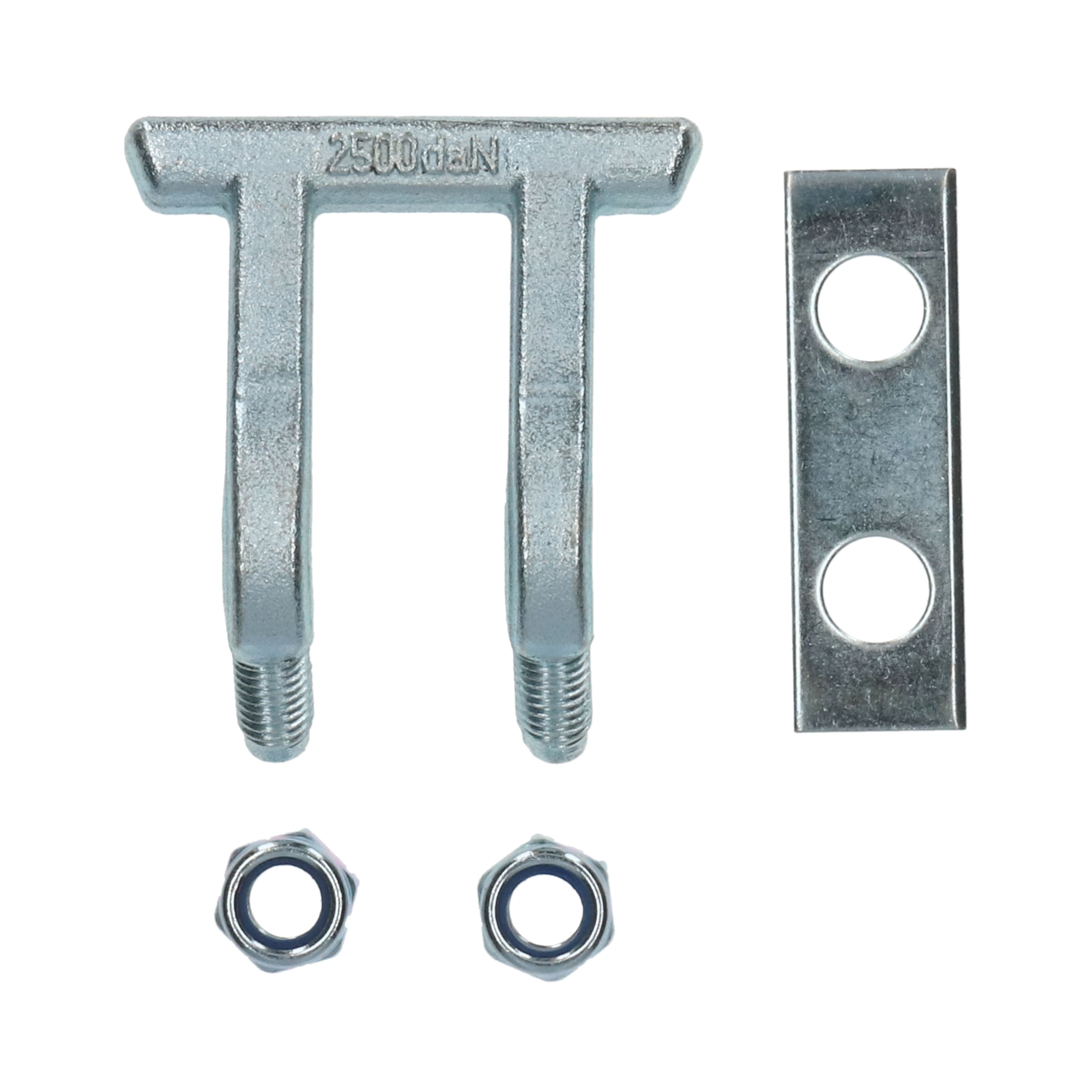 Pommier trekanker set 2,5 ton - voor kantbalk - hoh 40 mm - verzinkt - EN 12640