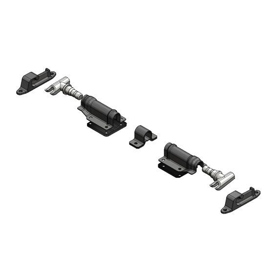 Pommier external locking mechanism set Ø 27 mm - model PS3 - stainless steel