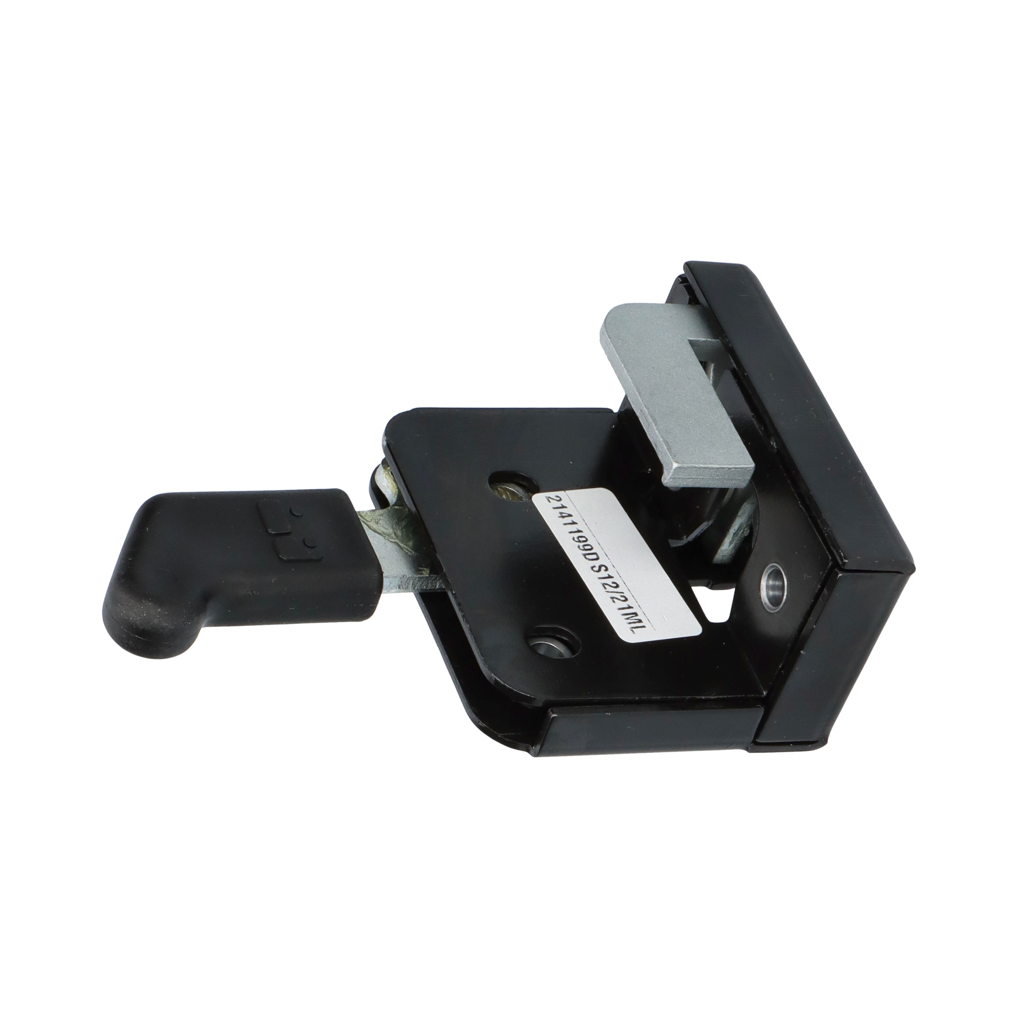 Pommier car door lock - 74 x 69 mm - right - with handle - black coated steel