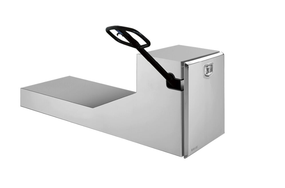 Bawer transpallet box - 670 x 650 x 1600 mm (WxHxD) - stainless steel
