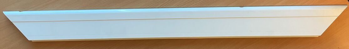 PWP edge profile 25 mm - upper right - 1244 mm long - ral 9010