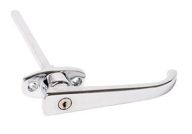 Pommier poignée de porte - axe 140 mm - amovible - chromée