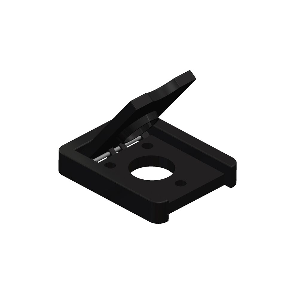 Rhiwa Quality key plate - 3-hole - black plastic